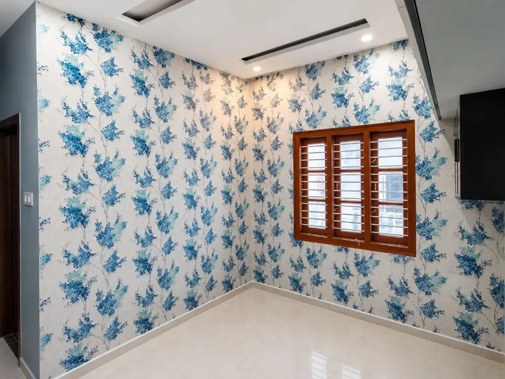 After Room Wallpaper Installation